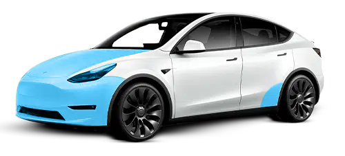 PPF stenslagsfolie til Tesla model Y - Delvis front 2